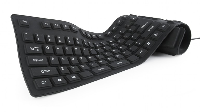 GEMBIRD Flexible keyboard, USB, OTG adapter, black color, US layout | KB-109F-B