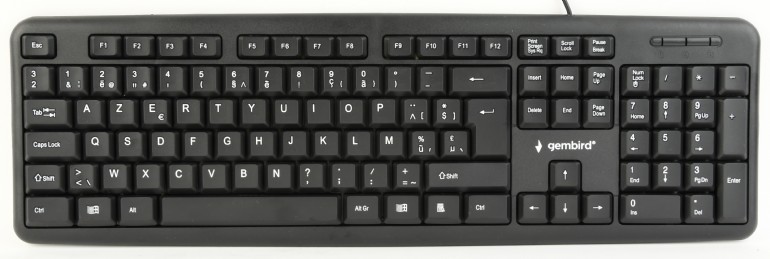 GEMBIRD Standard keyboard, USB, BELGIUM layout, black | KB-U-103-BE