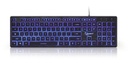 GEMBIRD 3-color backlight multimedia keyboard, black, US layout | KB-UML3-01