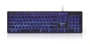 GEMBIRD 3-color backlight multimedia keyboard, black, RU layout | KB-UML3-01-RU