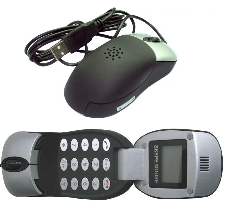 GEMBIRD Optical mouse with VoIP telephone function and LCD screen | SKY-M1