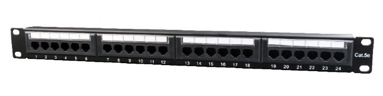 GEMBIRD Cat.5E 24 port patch panel with rear CABLE MANAGEMENT | NPP-C524CM-001