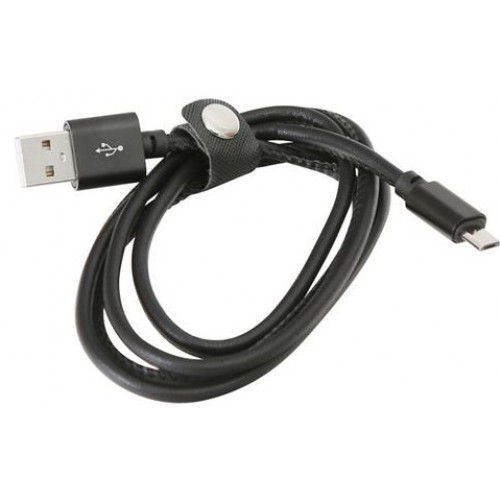 KABELL PLATINET MICRO USB TO USB LEATHER CABLE 1M 2,4A BLACK [43292] EOL