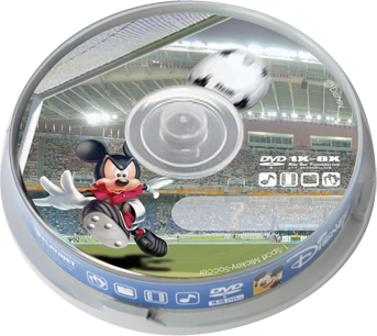 DVD-R 4.7GB 8X DISNEY MICKEY FOOTBALL (10CP) [53440] EOL