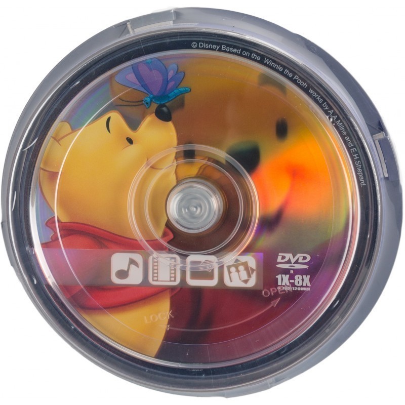 DVD-R 4.7GB 8X DISNEY WINNIE THE POOH (10CP) [53302] EOL