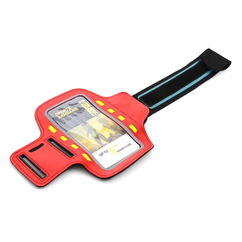 MBAJTESE SPORTI PER SMARTHONE PLATINET SPORT ARMBAND FOR SMARTPHONE RED WITH LED [43708] EOL