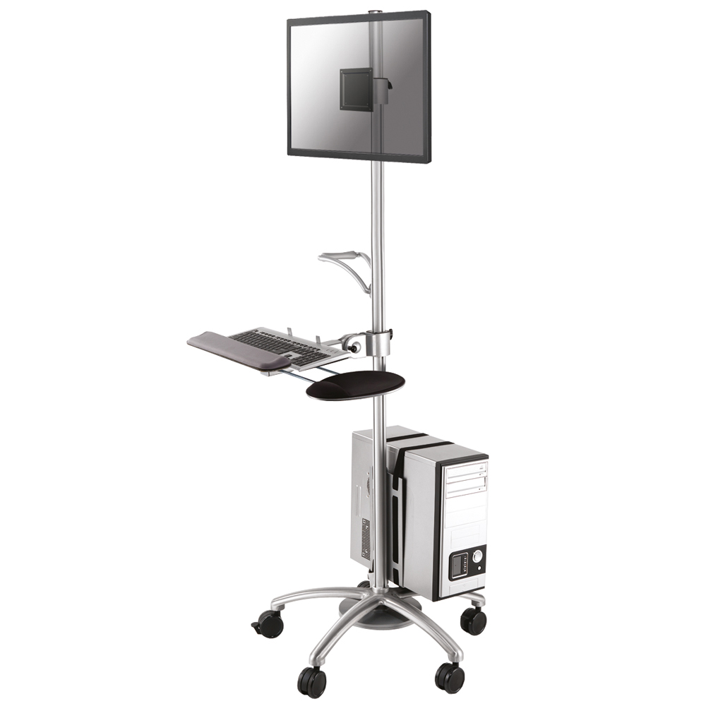 MOBILE WORKSTATIONS NEOMOUNTS BY NEWSTAR | FPMA-MOBILE1800 |SILVER | HEIGHT 180 cm