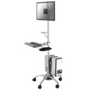 MOBILE WORKSTATIONS NEOMOUNTS BY NEWSTAR | FPMA-MOBILE1800 |SILVER | HEIGHT 180 cm