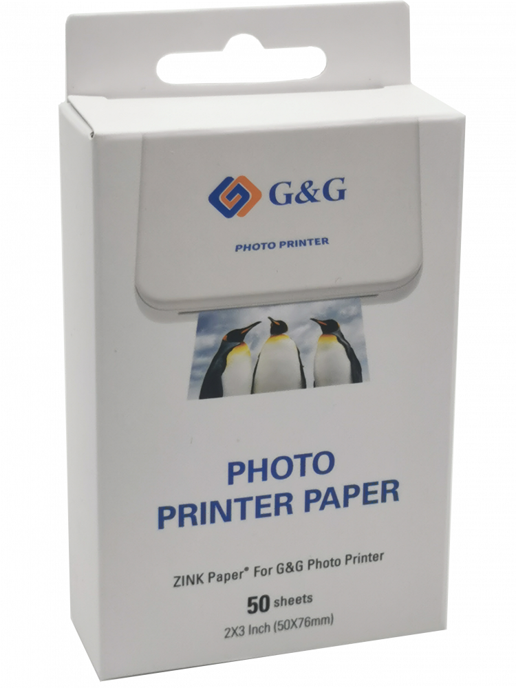 PHOTO PRINTER PAPER G&amp;G GG-ZP023-50