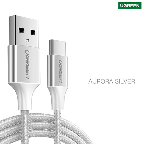 UGREEN ALU CASE BRAIDED LIGHTNING CABLE 1M (SILVER)