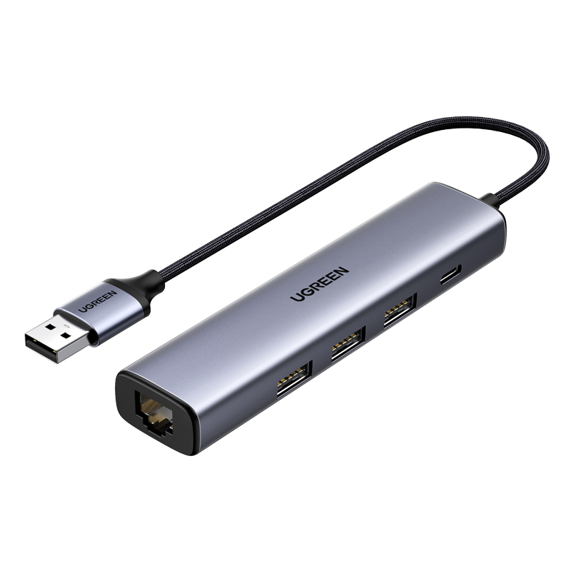 UGREEN USB-C TO 3×USB3.0 HUB+RJ45 (1000M) ETHERNET ADAPTER