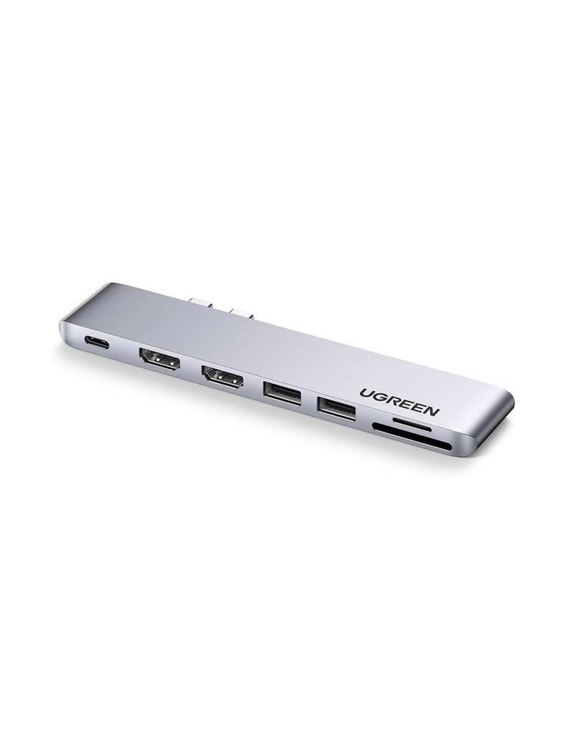 UGREEN DUAL USB-C TO 2*USB3.0 +2*HDMI +TF SD +USB-C DOCK STATION