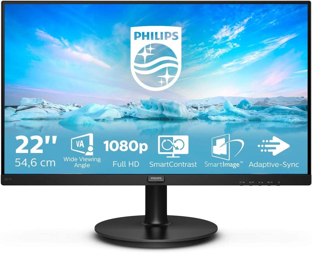 MONITOR PHILIPS 221V8A/00 21.5 INCH 16:9 WLED 1920X1080 3000:1 HDMI
