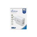 KARIKUES FAST CHARGER MEDIARANGE 43W FAST CHARGER WITH USB-A AND USB-C OUTPUT, WHITE