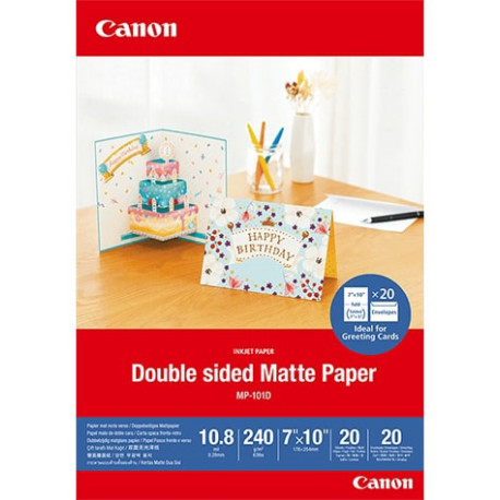 CANON Double Sided Matte Paper MP-101 7x10 (20 sheets) | Double Sided Matte Paper MP-101 7x10