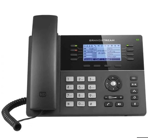 Grandstream GXP-1628 - Basic IP phone with 2 SIP accounts, 2 line keys, 8 BLF and 2 Gigabit PoE port