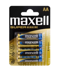 [A04458] BATERI SUPER ALKALINE MAXELL LR-6 SUPER 4PK BLIST