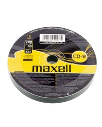 [A04546] DISC-CD MAXELL CD-R 80 52X 10 SHRINK 