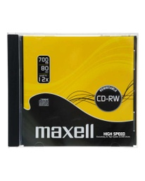 [A04557] DISC-CD MAXELL CD-RW 80 1PK 4X 10MM