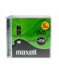 [A04573] DISC-DVD MAXELL DVD+RW 4X 5PK 10MM D/V