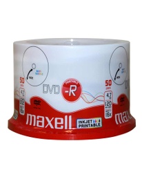 [A04602] DISC-DVD MAXELL DVD-R 47 16X 50S PR-W M/USE