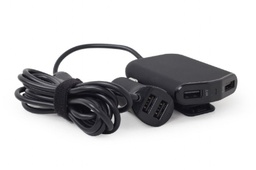 [A04835] GEMBIRD 4-port front and back seat car charger, 9.6 A, black | EG-4U-CAR-01