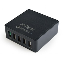 [A04852] GEMBIRD 5-port USB quick charger, QC 3.0, black | EG-UQC3-02
