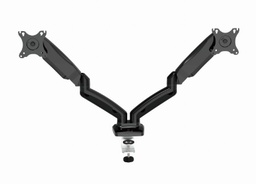 [A04875] GEMBIRD Adjustable desk 2-display mounting arm (tilting), 13”-27”, up to 7 kg | MA-DA2-01
