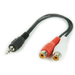 [A04916] GEMBIRD 3.5 mm plug to 2 x RCA sockets stereo audio cable, 0,2 m | CCA-406