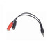 [A04921] GEMBIRD 3.5 mm audio + microphone adapter cable, 0.2 m | CCA-417