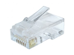 [A05175] GEMBIRD Modular plug 8P8C for solid CAT6 LAN cable, 100 pcs per polybag | LC-8P8C-002/100