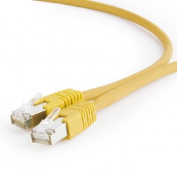 [A05396] GEMBIRD S/FTP Cat. 6A LSZH patch cord, yellow, 0.25 m | PP6A-LSZHCU-Y-0.25M