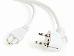 [A05462] GEMBIRD Power cord (C5), VDE approved, 6 ft, white color | PC-186-ML12-W