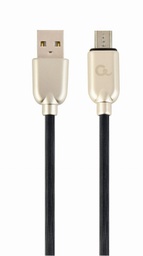 [A05595] GEMBIRD Premium rubber Micro-USB charging and data cable, 1 m, black | CC-USB2R-AMmBM-1M