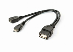 [A05635] GEMBIRD USB OTG AF + Micro BF  to Micro BM cable, 0.15 m | A-OTG-AFBM-04