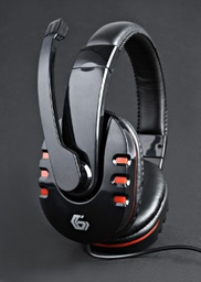[A05837] GEMBIRD Gaming headset with volume control, glossy black | GHS-402