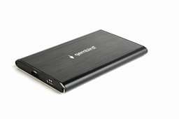 [A05879] GEMBIRD USB 3.0 2.5'' slim enclosure, brushed aluminum, black | EE2-U3S-4