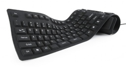 [A05920] GEMBIRD Flexible keyboard, USB, OTG adapter, black color, US layout | KB-109F-B