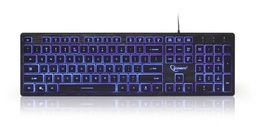 [A05940] GEMBIRD 3-color backlight multimedia keyboard, black, US layout | KB-UML3-01