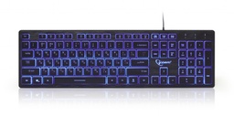 [A05941] GEMBIRD 3-color backlight multimedia keyboard, black, RU layout | KB-UML3-01-RU