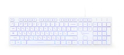 [A05943] GEMBIRD 3-color backlight multimedia keyboard, white, RU layout | KB-UML3-01-W-RU
