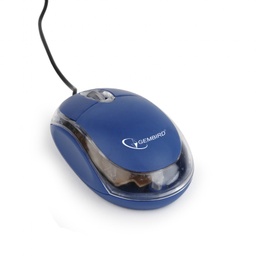 [A05959] GEMBIRD Optical mouse, USB, blue/transparent | MUS-U-01-BT