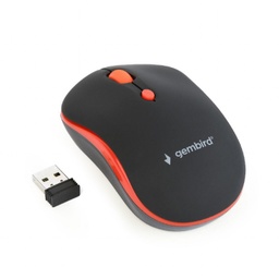 [A05966] GEMBIRD Wireless optical mouse, black/red | MUSW-4B-03-R