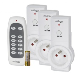[A06032] GEMBIRD Smart switching wireless socket set, 3 channel, French sockets, 16 A | EG-SSWS3F-01