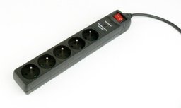 [A06042] GEMBIRD Surge protector, 5 French sockets, 1.5 m, black | SPF5-C-5