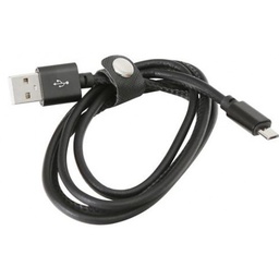 [A06526] KABELL PLATINET MICRO USB TO USB LEATHER CABLE 1M 2,4A BLACK [43292] EOL