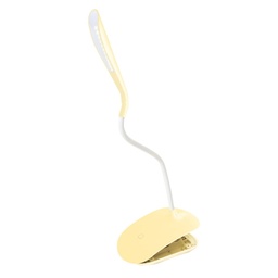 [A06646] LLAMPE TAVOLINE PLATINET DESK LAMP 3,5W FLEXIBLE WITH CLIP YELLOW [43390] EOL