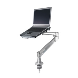 [A17442] MONITOR DESK MOUNTS WITH LAPTOP HOLDER NEOMOUNTS BY NEWSTAR | NOTEBOOK-D200 |SILVER | DEPTH 0 - 60 c
