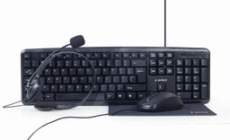 [A18201] KEYBOARD + MOUSE SET GEMBIRD  4-in-1 office kit, US layout | KBS-UO4-01