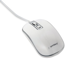 [A18985] GEMBIRD WIRELESS OPTICAL MOUSE, WHITE-SILVER | MUSW-4B-06-WS